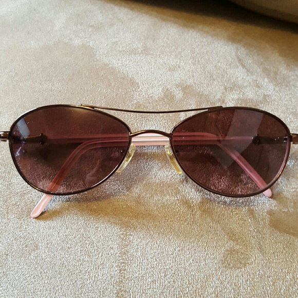 Robert Marc rose-colored aviator sunglasses