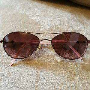 Robert Marc rose-colored aviator sunglasses