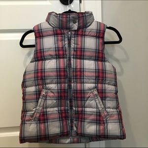 GAP Plaid Puffer Vest