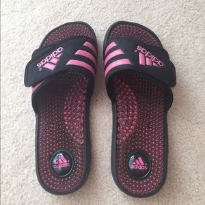pink adidas slides