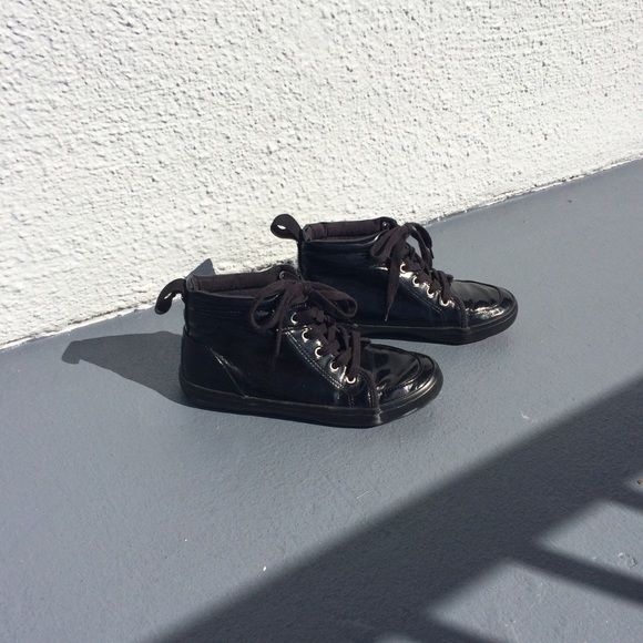 Black Patent Sneakers