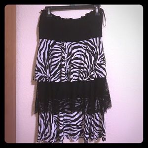 Layered strapless dress