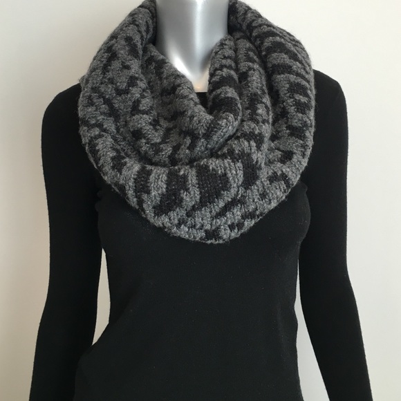 Eileen Fisher Infinity Scarf Charcoal/Black OS