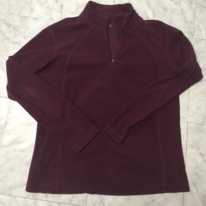 Super cute plum colored 1/4 zip fleece!