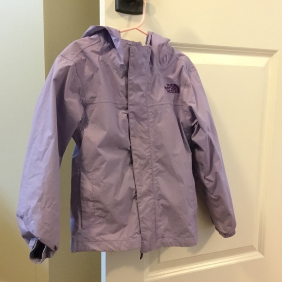North Face girls hooded rain jacket