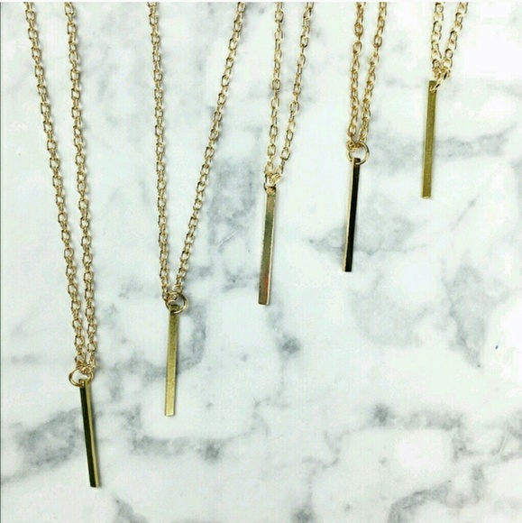 HP 8/3! Single Drop Bar Necklace! - Picture 2 of 2