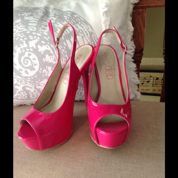 Fuschia Hot Pink Colored Heels