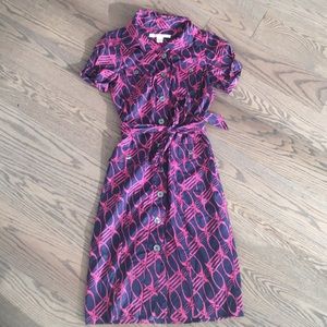 DvF printed shirt dress with pockets