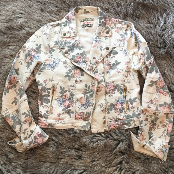 Floral moto jacket