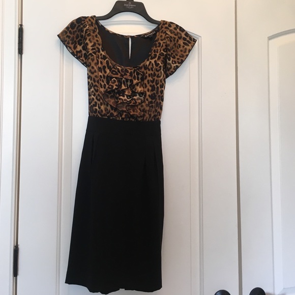 Black and leopard Express dress worn once.
