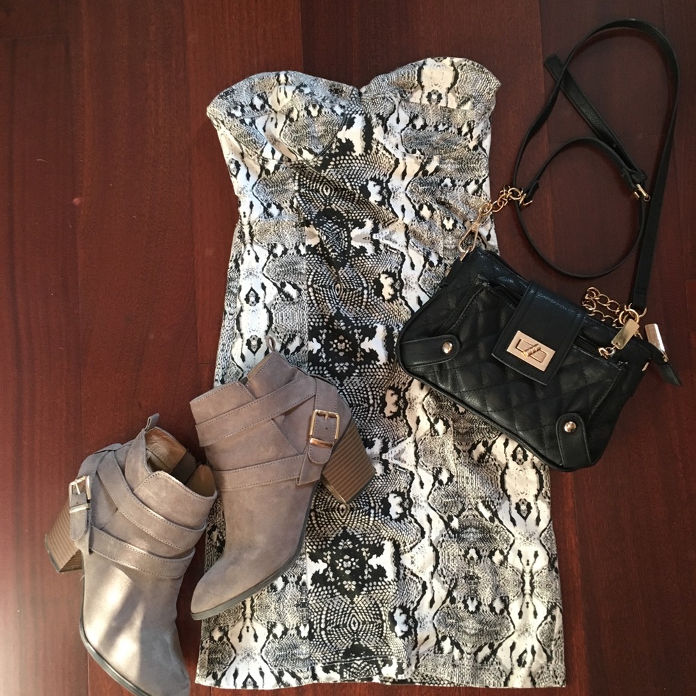 Strapless bodycon dress