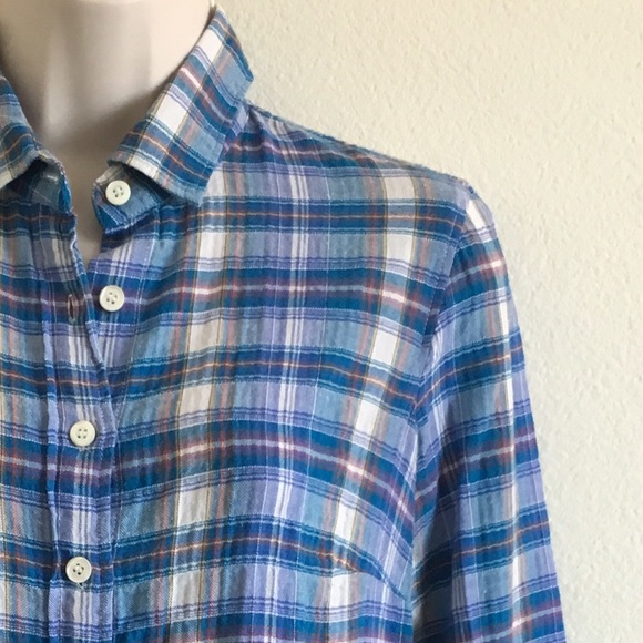 J. Crew Perfect Shirt in Aegean Plaid (0) - Picture 1 of 3