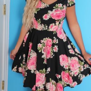 Floral skater dress