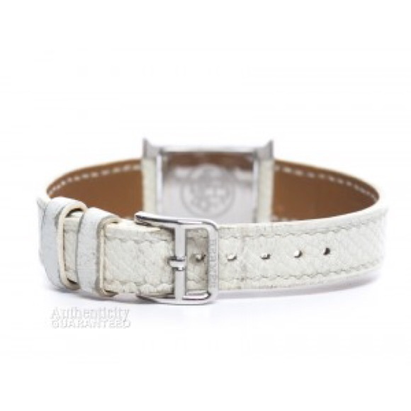 Hermes Ivory Calfskin H Heure PM Watch