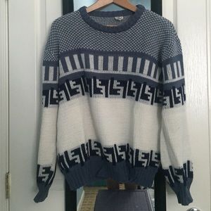 Oversized Aztec print sweater