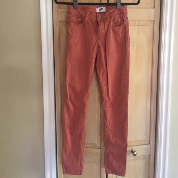 Paige Burnt Orange Skinny Jeans