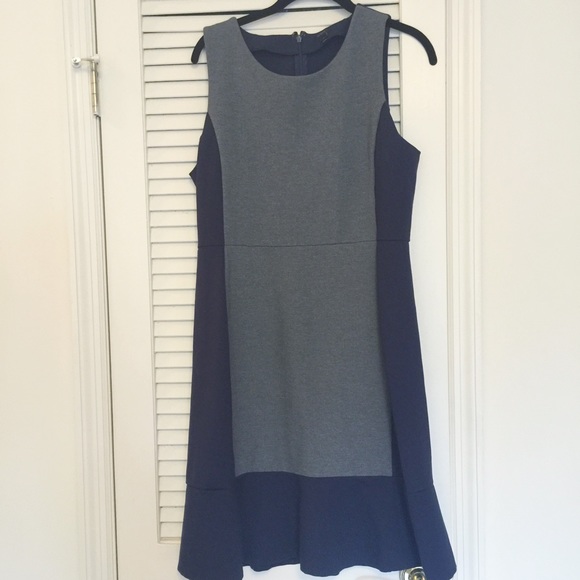 J Crew Navy and Gray Dress