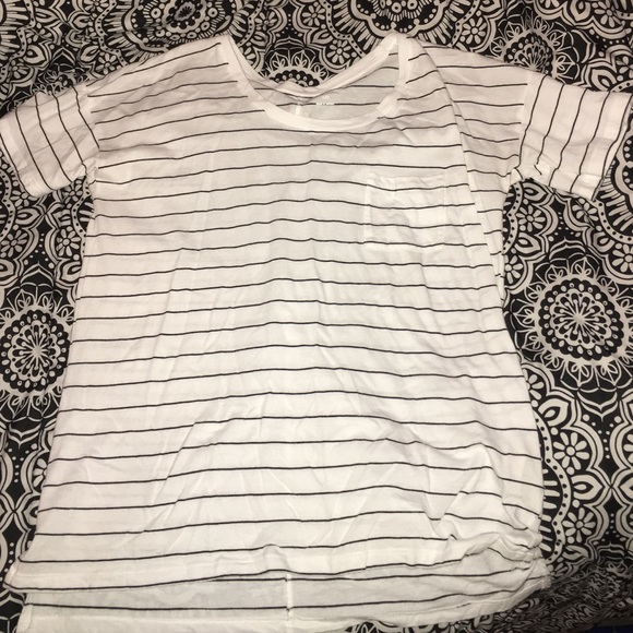 Old navy boyfriend striped pocket tee