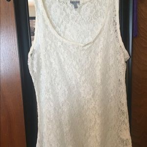 Floral lace tank top