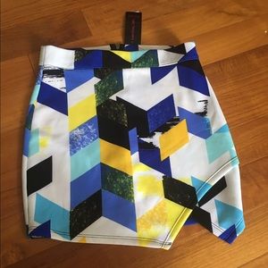 BNWT Geometric Pattern Miniskirt