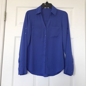 Blue shirt, with matching cami