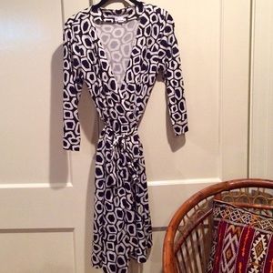 Classic wrap dress by Diane Von Furstenberg.