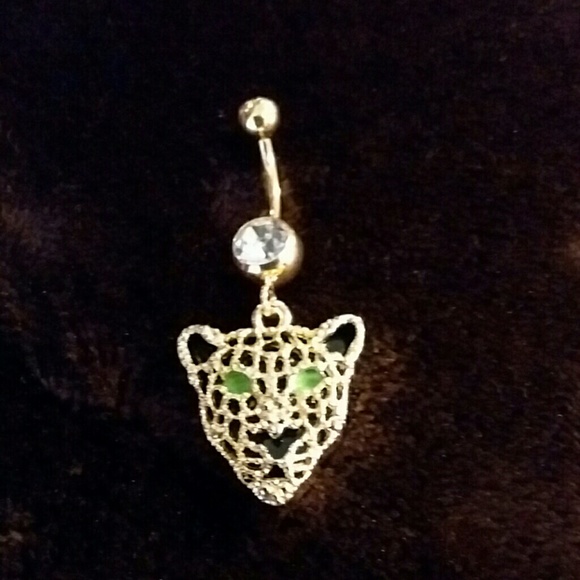 Panther belly button ring