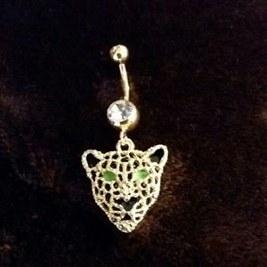 Panther belly button ring