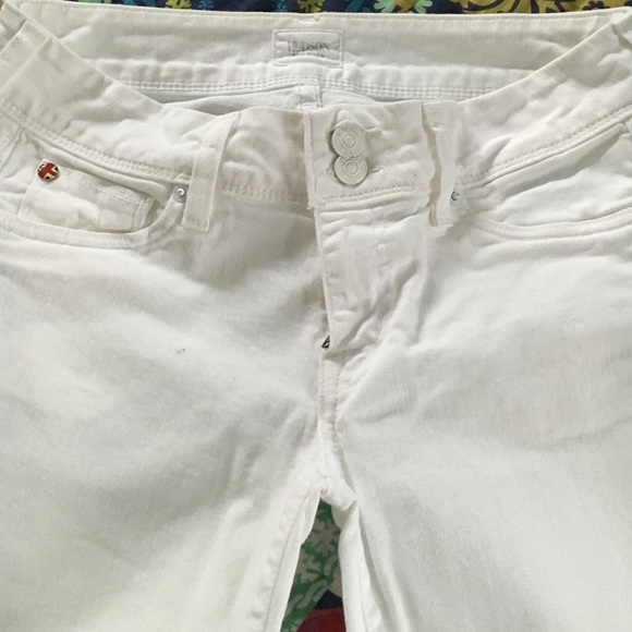 White Hudson cropped jeans -  with rolled cuffs