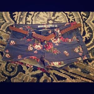 Floral Denim shorts