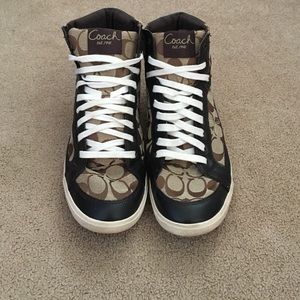 Coach high top tennis shoes