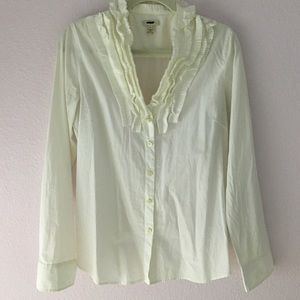 J. Crew accordion pleat ruffle collar blouse