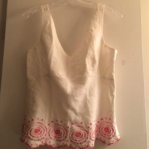 Ann Taylor Linen Sleeveless Top