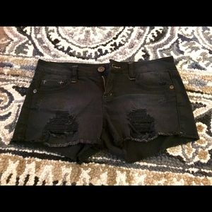 Black Ripped Shorts