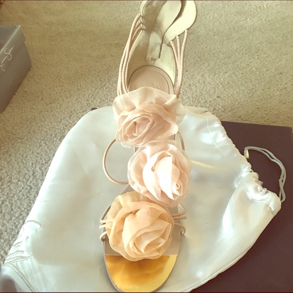 Strappy high heels