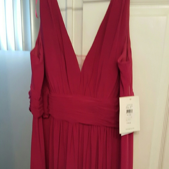 reddish pink dress