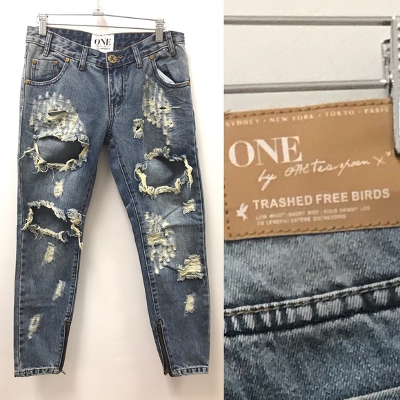 One Teaspoon Trashed Free Birds Vintage😜😎😜😎 - Picture 4 of 7