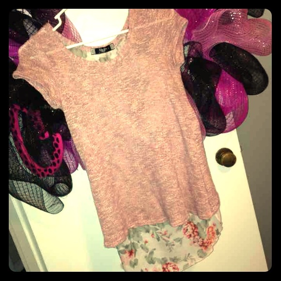 Cute pink and floral top