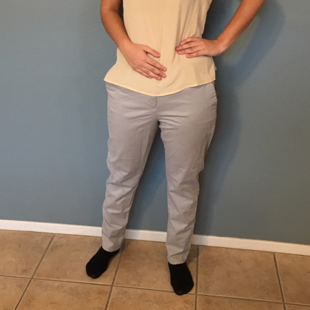 Gray/silver khaki Gap pants