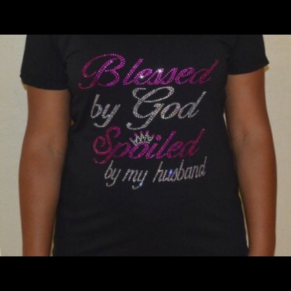 Blessed By God Spoiled By My Husband Tee - Picture 2 of 2