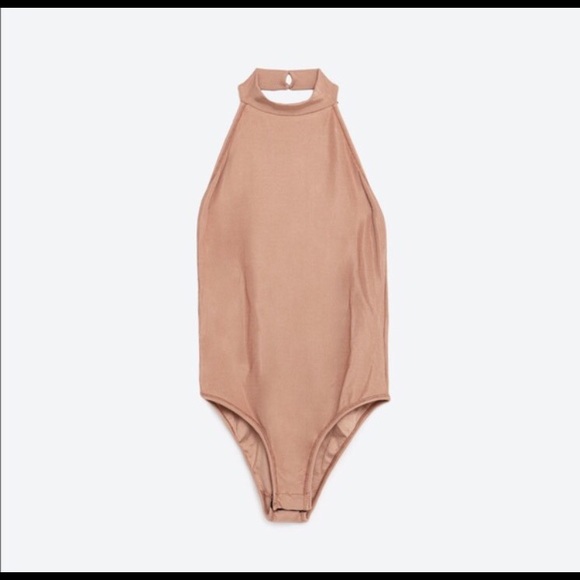 Zara nude halter bodysuit