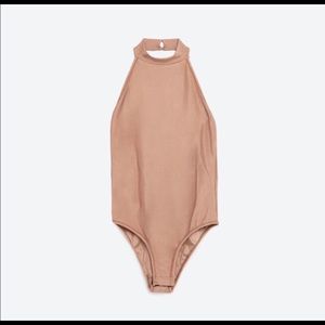 Zara nude halter bodysuit