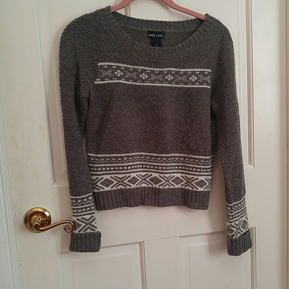 Grey winter sweater