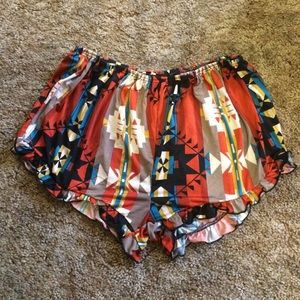 Aztec print shorts