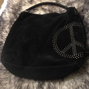 Lucky Brand Suede black Peace purse.