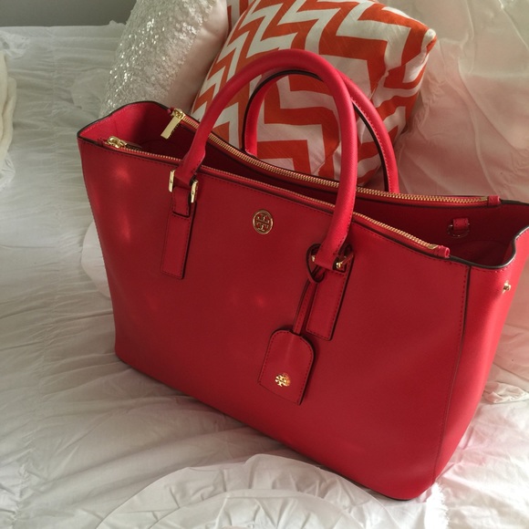 Tory Burch Bags - Brand new carnival red Tory Burch Robinson Tote Tory Burch Bags - Brand new carnival red Tory Burch Robinson Tote
