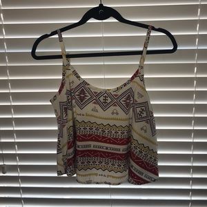 high-low tribal print crop top✨