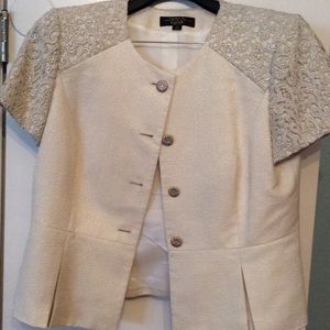 REDUCED❤️Ivory with Gold Highlights Suit