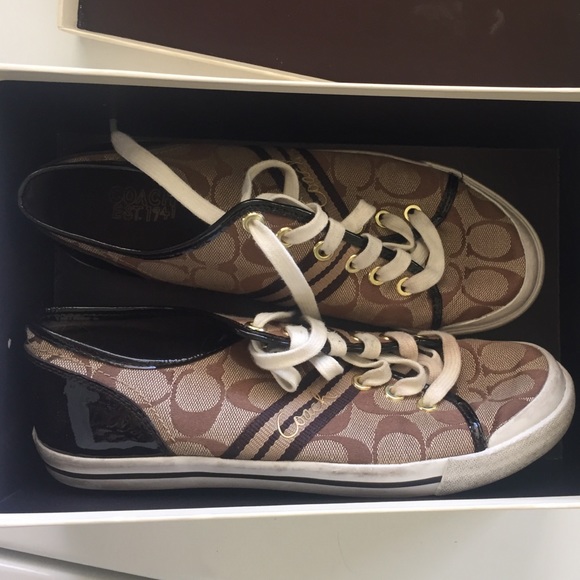 Coach Shoes - Coach tennis shoes 7.5 brown
