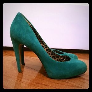 Teal suede Jessica Simpsons
